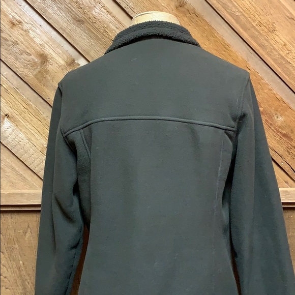 Eddie Bauer army green fleece jacket - Picture 2 of 6